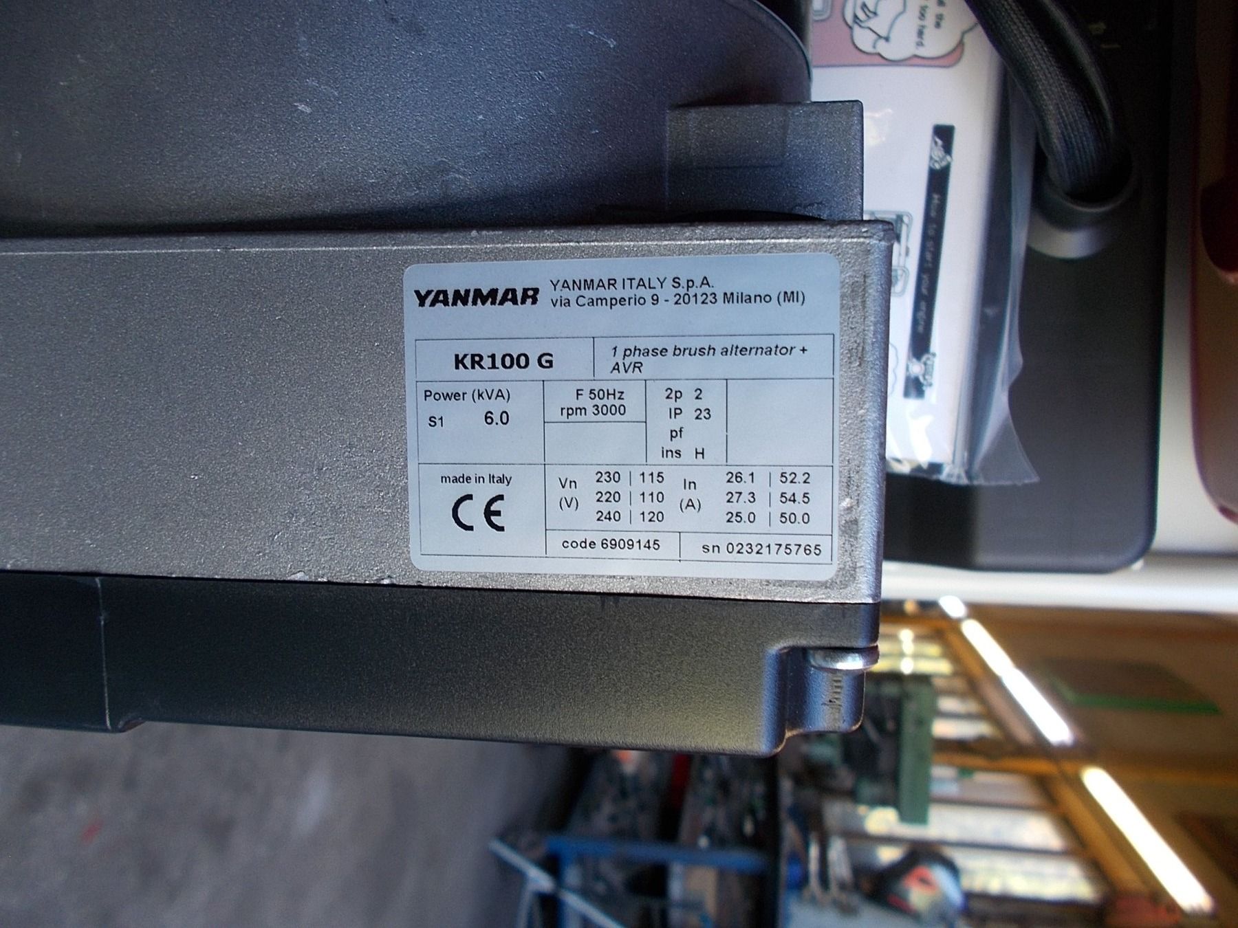 Yanmar Generatori di corrente: Generator Yanmar YDG5500V-5BYI2 – Nuovo e nell'imballaggio originale da Lauenen b. Gstaad venduto da Rezalb 7