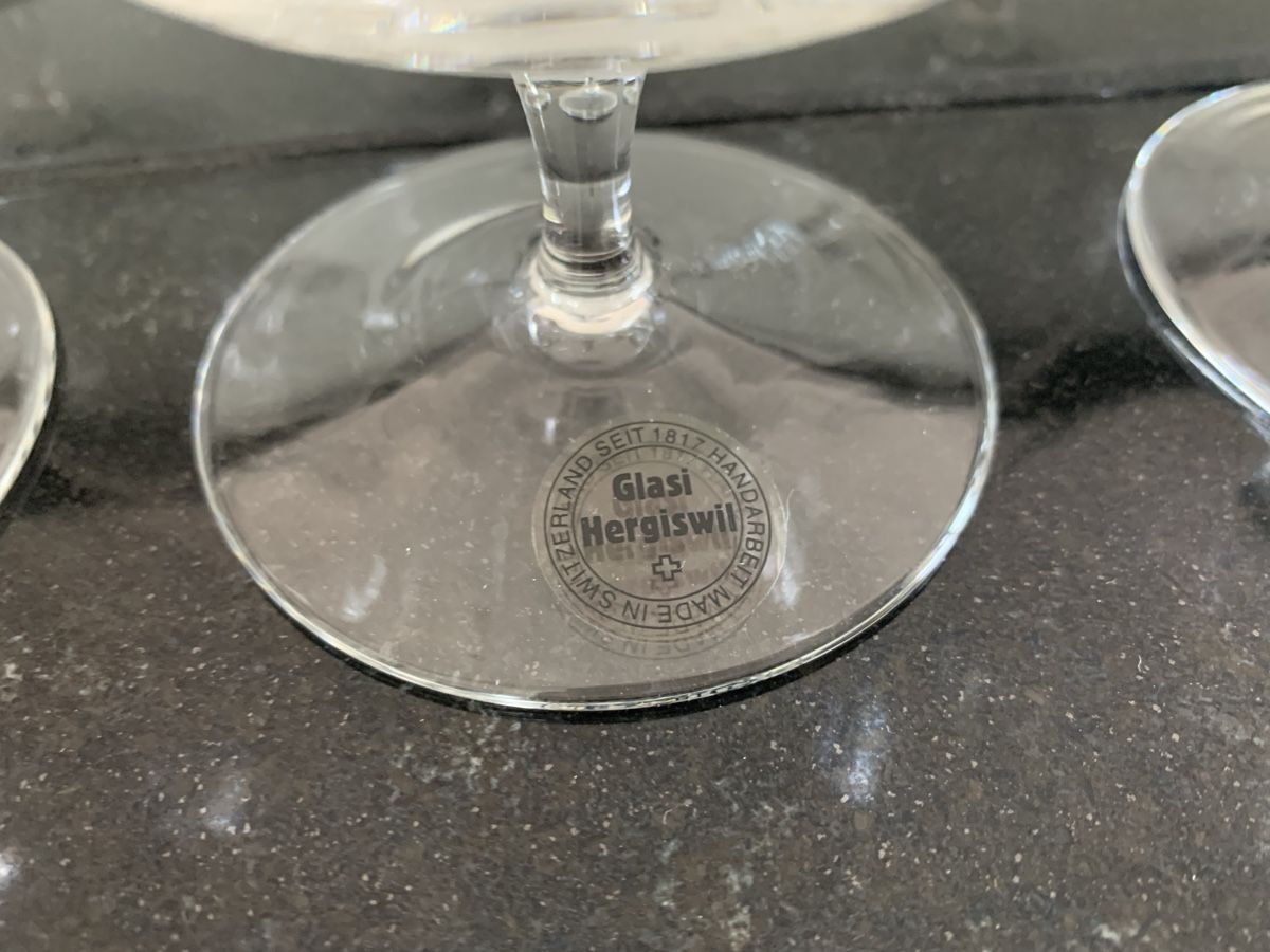 Glasi Hergiswil Bicchieri: 6 x Hergiswil Cognacglas – Nuovo e nell'imballaggio originale da Zug venduto da kuba1972 3