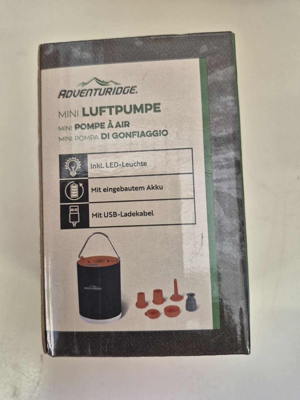 Pompe & Parti di ricambio: Mini pompe à air Adventuridge avec lampe LED intégrée – Nuovo e nell'imballaggio originale da Villars-sur-Glâne venduto da snacks01 2
