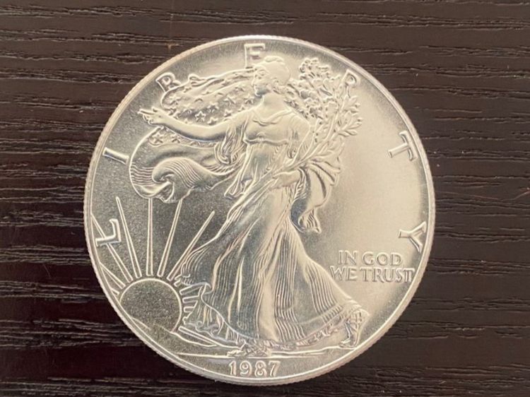 Alle Münzen: American Silver Eagle 1 oz – 1987 unzirkuliert – Neu (gemäss Beschreibung) aus Aarau von radilio01 2