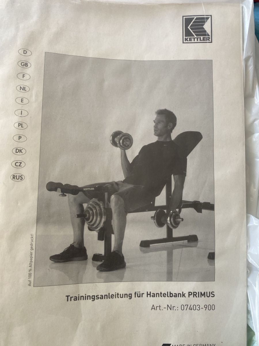 Kettler Hometrainer: Panca pesi Kettler Primus  – Usato da Winterthur venduto da ujk_78gs 2