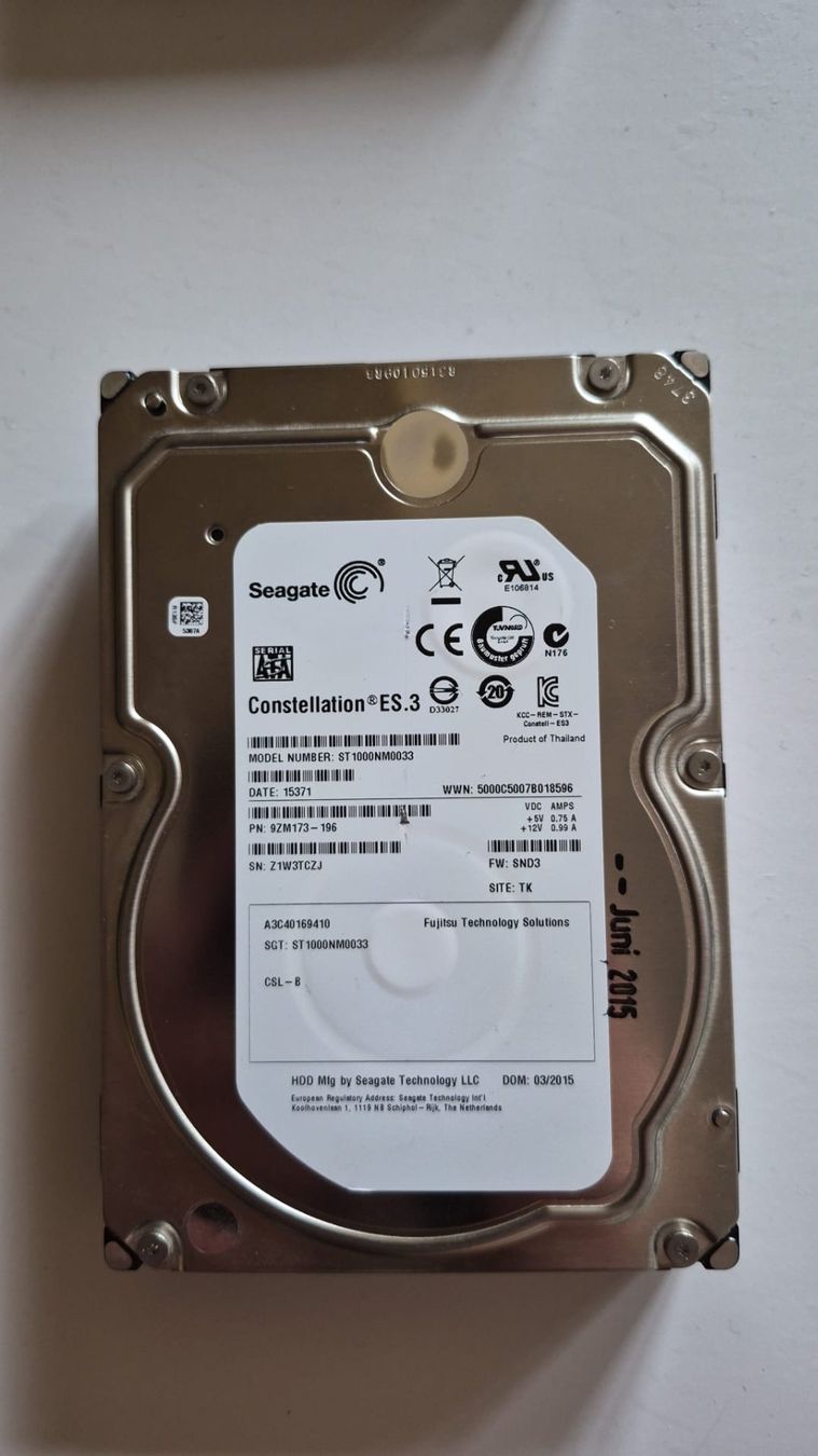 Seagate Harddisks: 2× Seagate Constellation ES.3 1TB – Enterprise – Gebraucht aus Zürich von Timothy