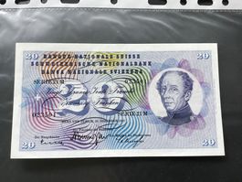 20 Franken nötli 28 Dezember 1959 Bankfrisch