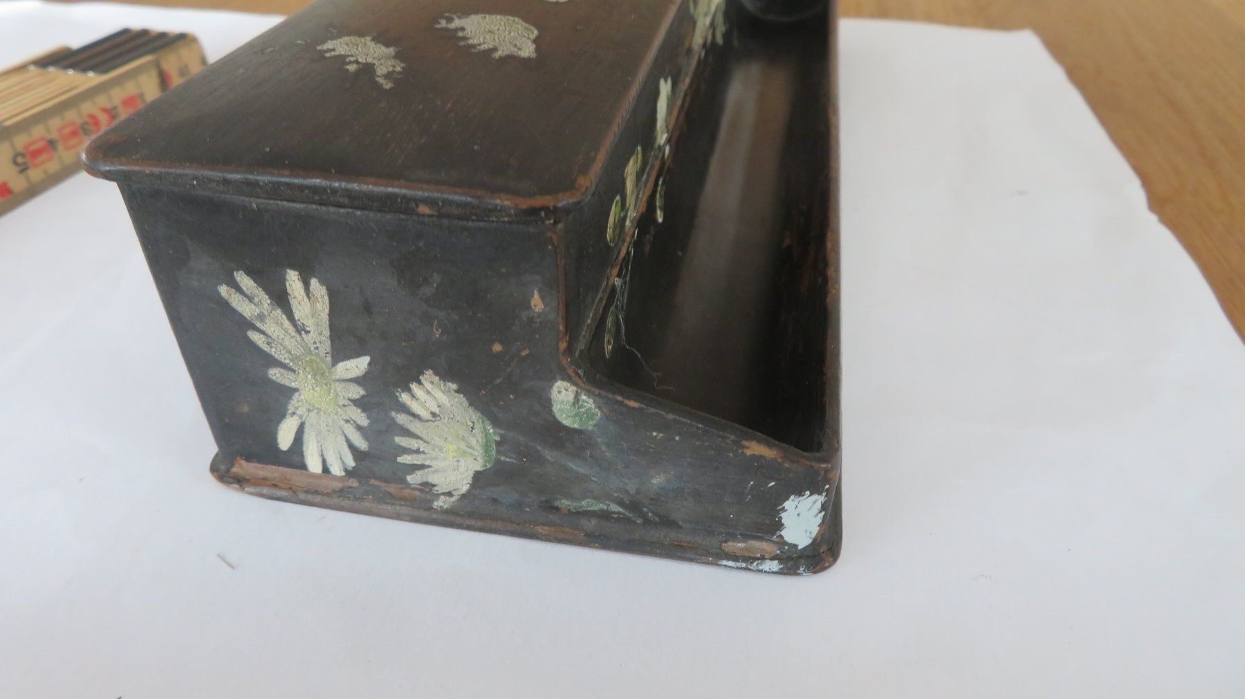 Sonstige Antiquitäten & Kunst: Schreibschatulle antik Blumendekor 2 Tintenfässchen – Gebraucht aus Wetzikon ZH von morda1954 7