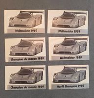 6 Sticker Aufkleber Mercedes Weltmeister 1989 Autocollants