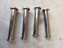 4 Stück Möbelfüße Edelstahl, 15cm / Ø 28 mm/ M10