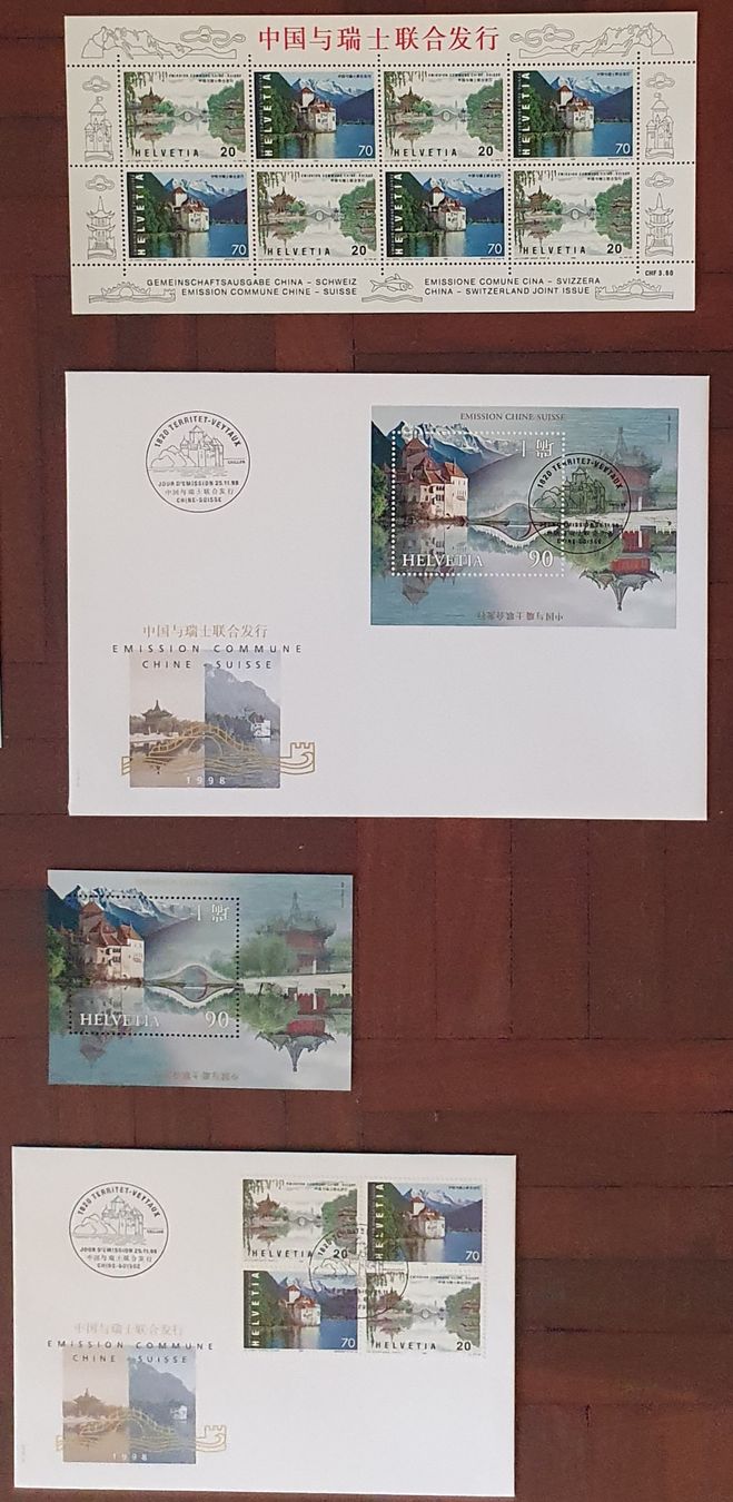 Alle Briefmarken: Briefmarkensatz China-CH Schweiz 1991 – Gebraucht aus Kreuzlingen von Rschweiz1 3