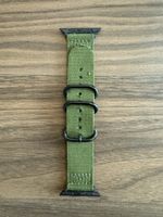 Armband für Apple Watch 44mm olivgrün Stoff guter Zustand