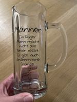 Männer-Bierkrug mit Spruch von Winston Churchill, Glas