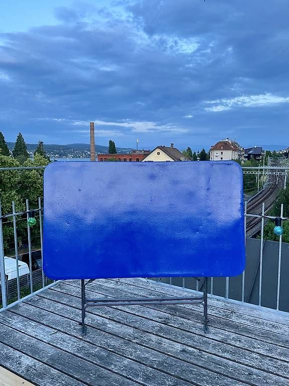 Tavoli: Klapptisch Metall blau 120x70 – Usato da Zürich venduto da jul_rcp7 1