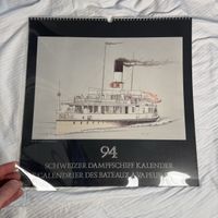 Schweizer Dampfschiff Kalender 1994 – Vintage Rarität 42x42