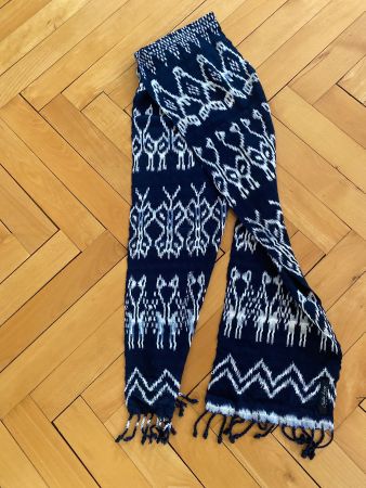 Echarpe bleu et blanc