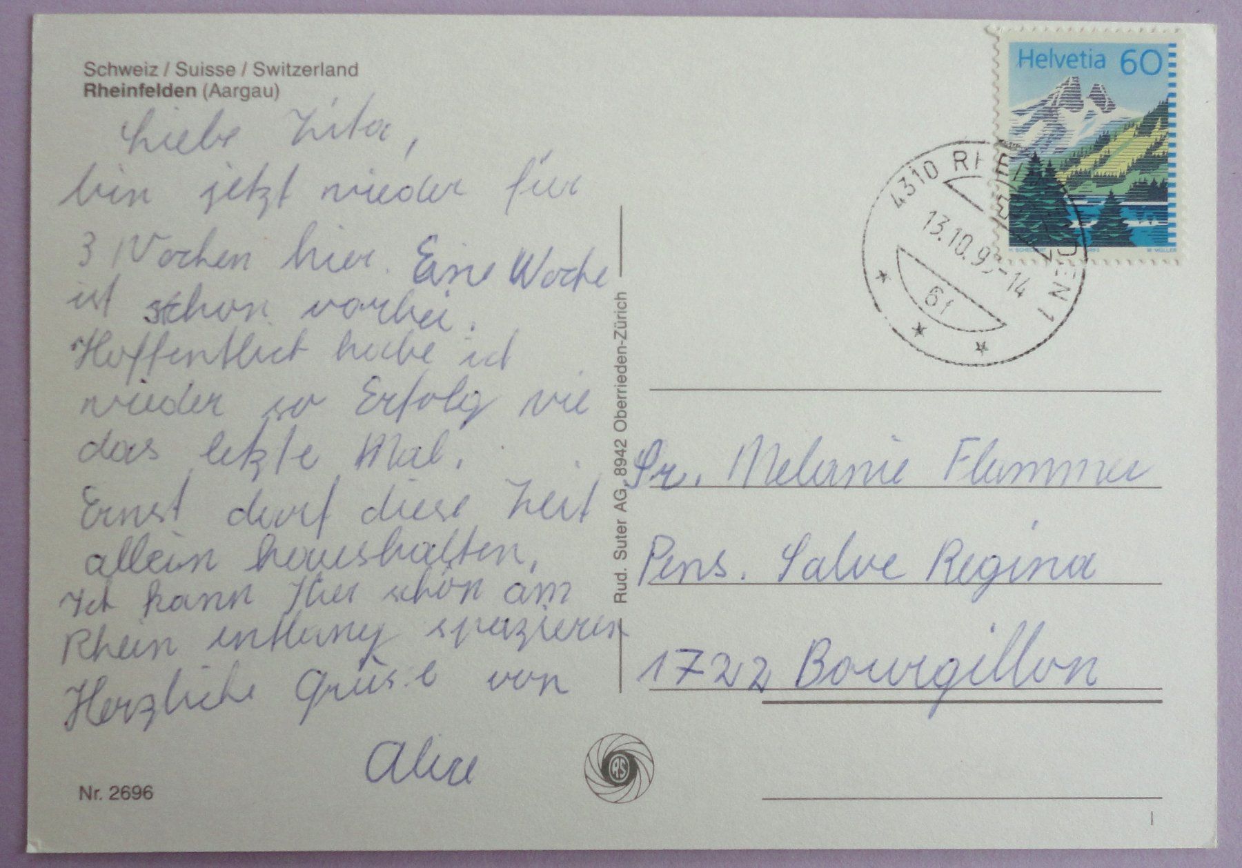 Cartoline postali: Gruss aus Rheinfelden – Usato da Fétigny venduto da Billy2miny 1