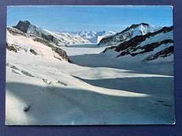 Vintage Ansichtskarte Jungfraujoch Aletschgletscher 3454m
