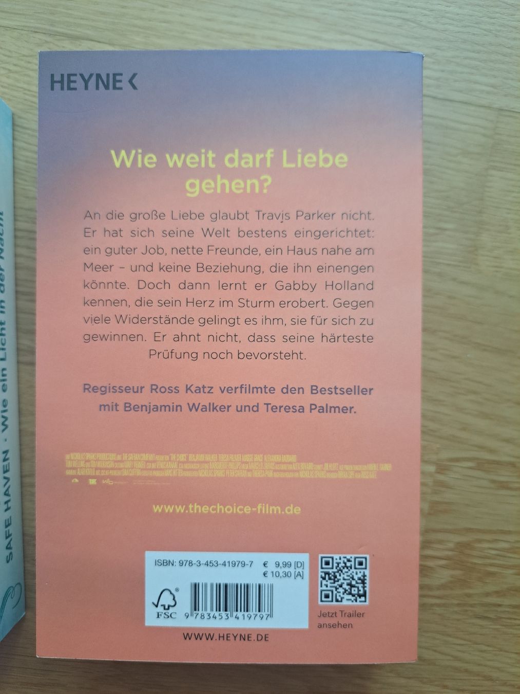 Libri: 2 Nicholas Sparks Bücher – Usato da Wittenbach venduto da _____.lele._____ 2
