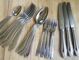 Wirths Solingen Besteck, Edelstahl 19 Teile, von ca. 1960