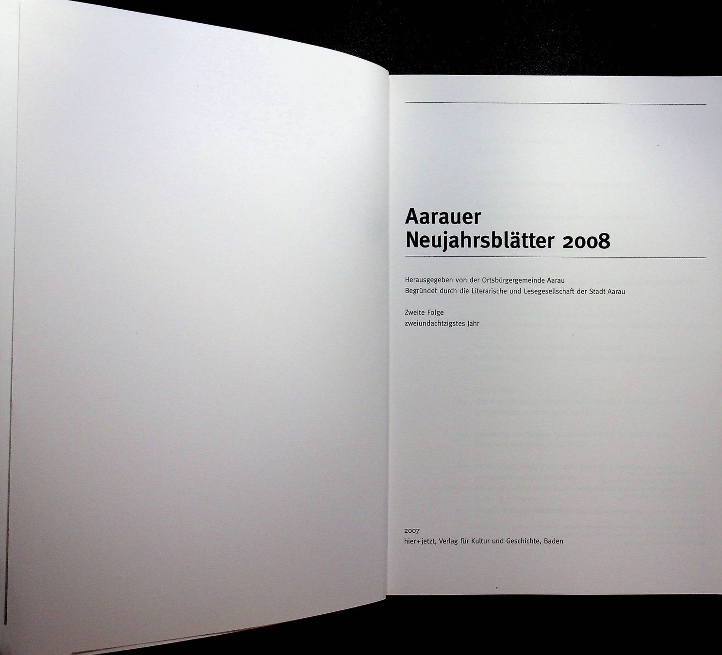Libri: Aarauer Neujahrsblätter 2008 – Usato da Reitnau venduto da Zaomir 2