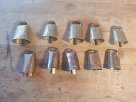 10 Stk katalanische Ziegenglocken Bronze ca 5 - 7 cm