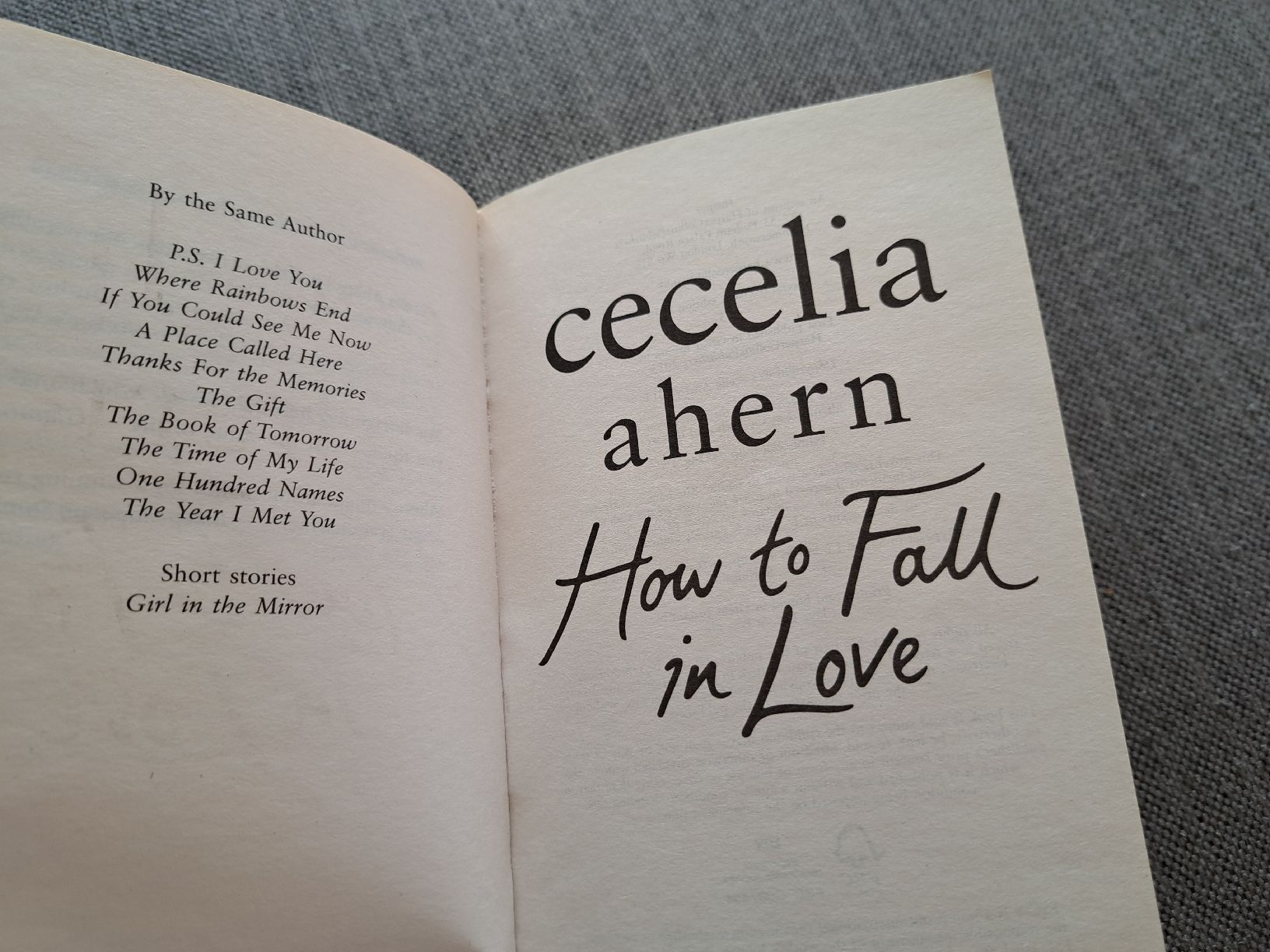 Libri: Cecelia Ahern How to Fall in Love Roman – Usato da Jona venduto da cel_s8jx 3