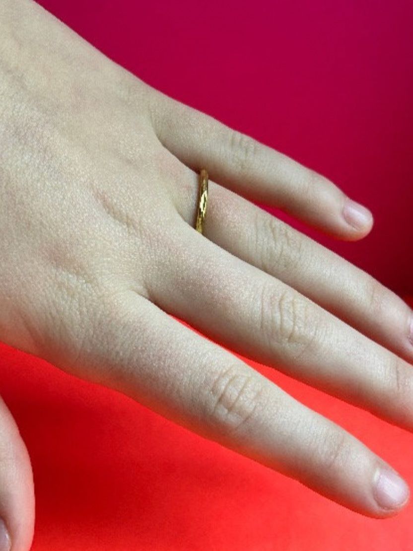 Anelli: goldener Ring schlicht modern – Usato da Dittingen venduto da Bijoubelle 2