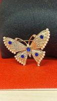 Elegante Vintage Brosche, Schmetterling, Goldfarben,