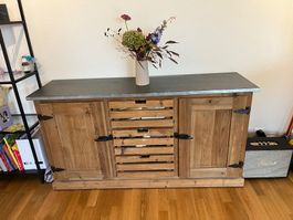Maisons du Monde Sideboard im Vintage-Look – Holz & Metall
