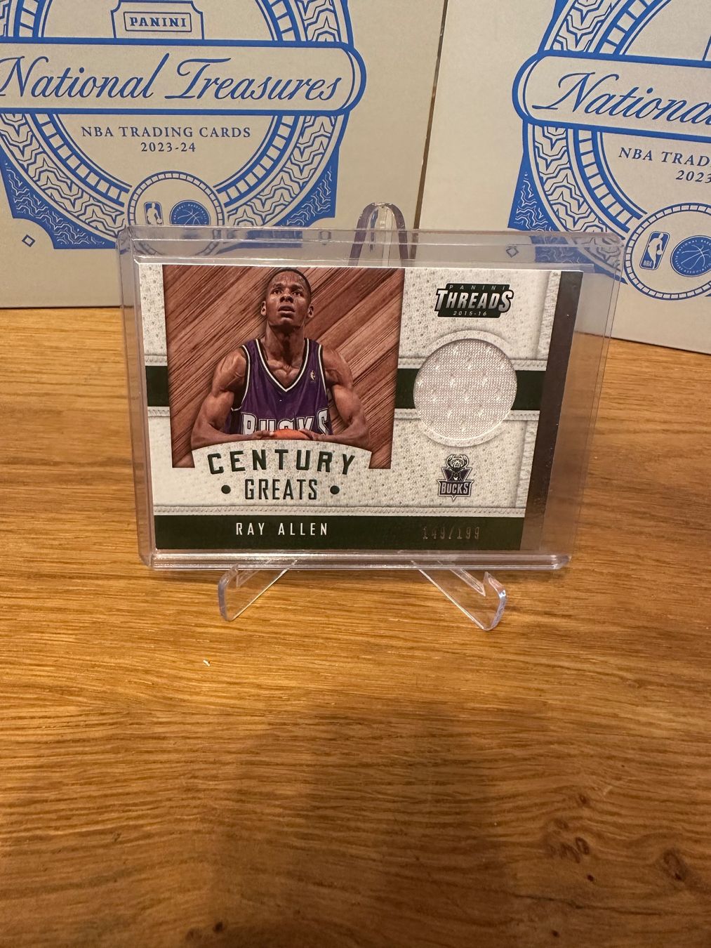 Nba Carte collezionabili: NBA Ray Allen Panini Threads 2013-14 patch – Usato da Vullierens venduto da Gaara04