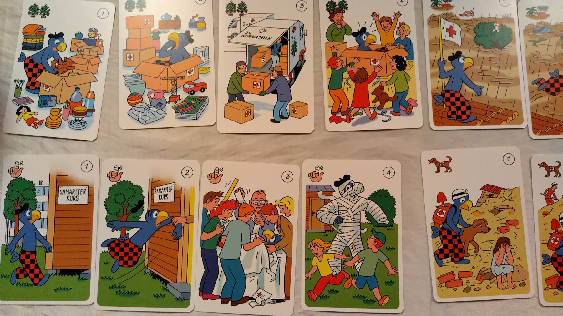 Giochi: Globi beim roten Kreuz - Quartett - schwarzer Peter - Memory – Usato da Bellach venduto da JingleJerry 6