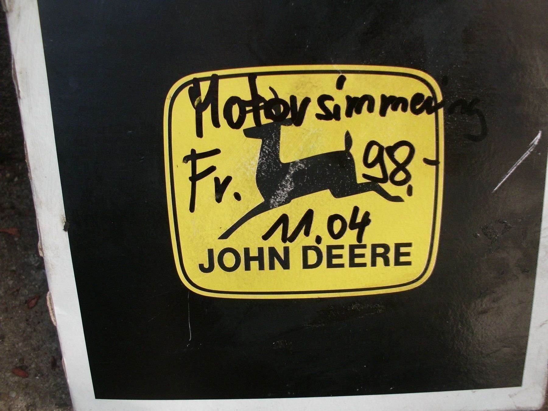 John Deere Placchette & Badge: Motor simmering Dichtsatz John Deere – Nuovo (secondo la descrizione) da Oberburg venduto da balthassar 1
