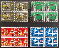 1956- Werbe  Viererblöcke Serie ** ZNr. 324-327