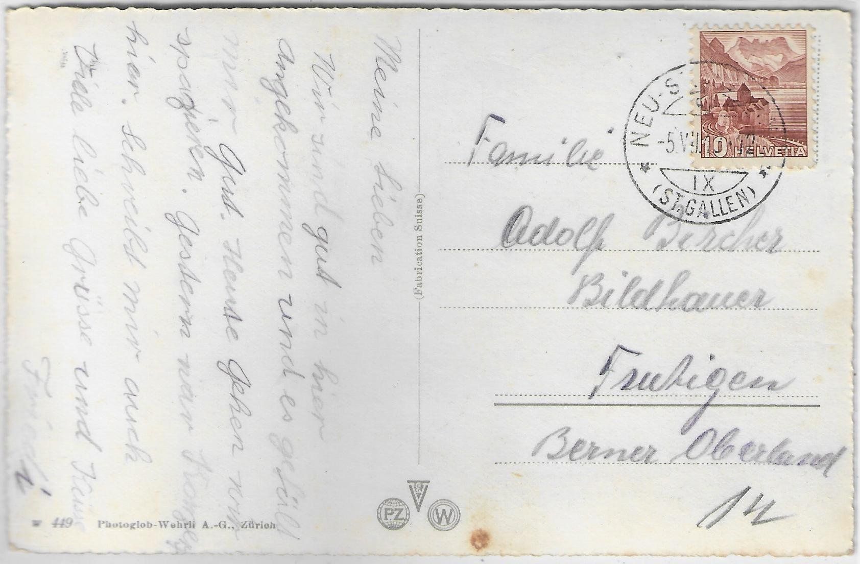 Cartoline postali: Nesslau-Neu St. Johann mit Bühl – Usato da Ettingen venduto da Kartenplanet 1