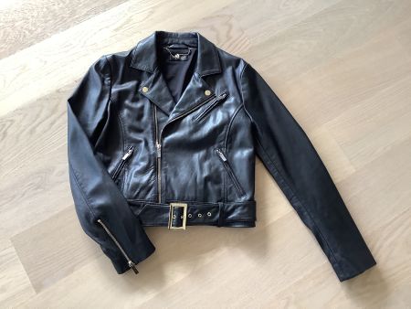 Lederjacke Twinset, Gr. S, schwarz