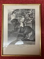 Antiker Pferde Stich "Parade du Cheval" gerahmt