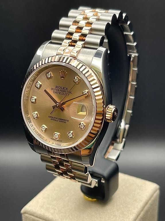 Rolex Orologi: Rolex Datejust 36  Ref. 116231 Jubilee Rosé Diamond – Usato da Lugano venduto da luganotopwatches 2