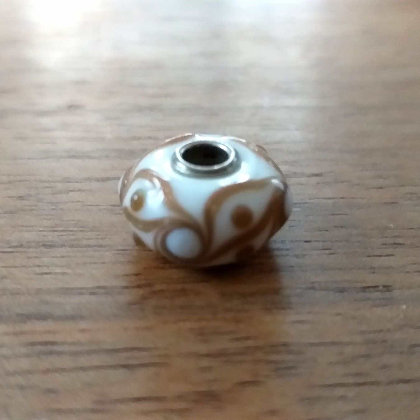 Ciondoli: Trollbeads Bianco Glitter – Usato da Zürich venduto da Stonejewelry 1