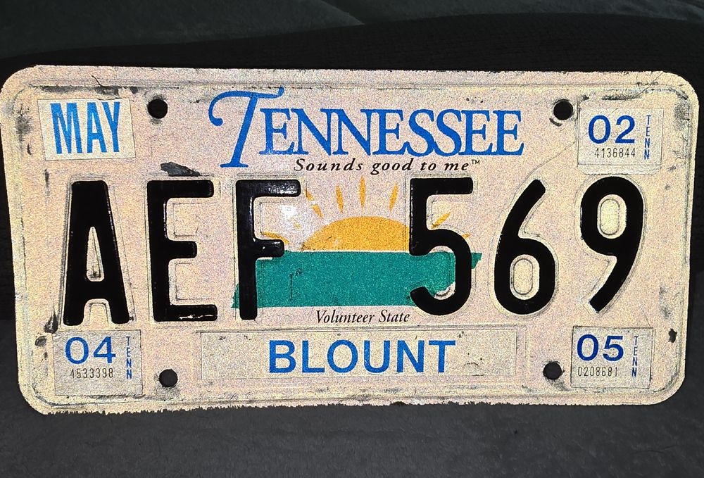 Ecriteaux: Tennessee Nummernschild AEF 569, Blount County USA. 49 – D'occasion à Lützelflüh-Goldb par Sternenlicht