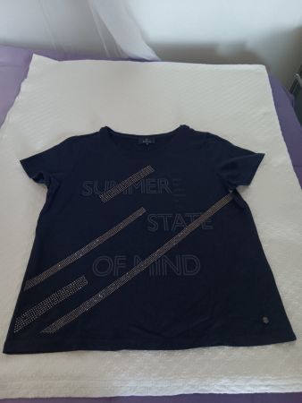 Damen T-Shirt Monari dunkelblau Gr. 40 guter Zustand