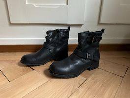 PESARO - Leder Stiefelette schwarz 39
