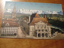 Bern, Kasino + Münster, 1927, farbig, gelaufen