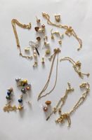 LOT BIJOUX : 4 COLLIERS Poinçon 375+ bijoux non testés!