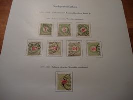 Satz Nachportomarken o 1897-1908, o, bis 5.-