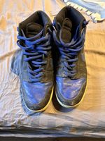 Coole Nike Schuhe Dunk High Blau Schwarz, Grösse 44 👍