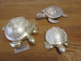 3 schöne goldige farbige SCHILDKRÖTEN mit Muster