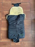 Fellhof Lammfell-Fusssack für Kinderwagen & Buggy - Blau