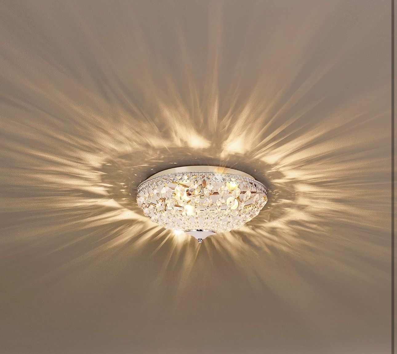 Lampadari & plafoniere: Deckenleuchte Kristall Kunst rund chrom silber – Nuovo e nell'imballaggio originale da Strengelbach venduto da retourenjaeger.ch 2