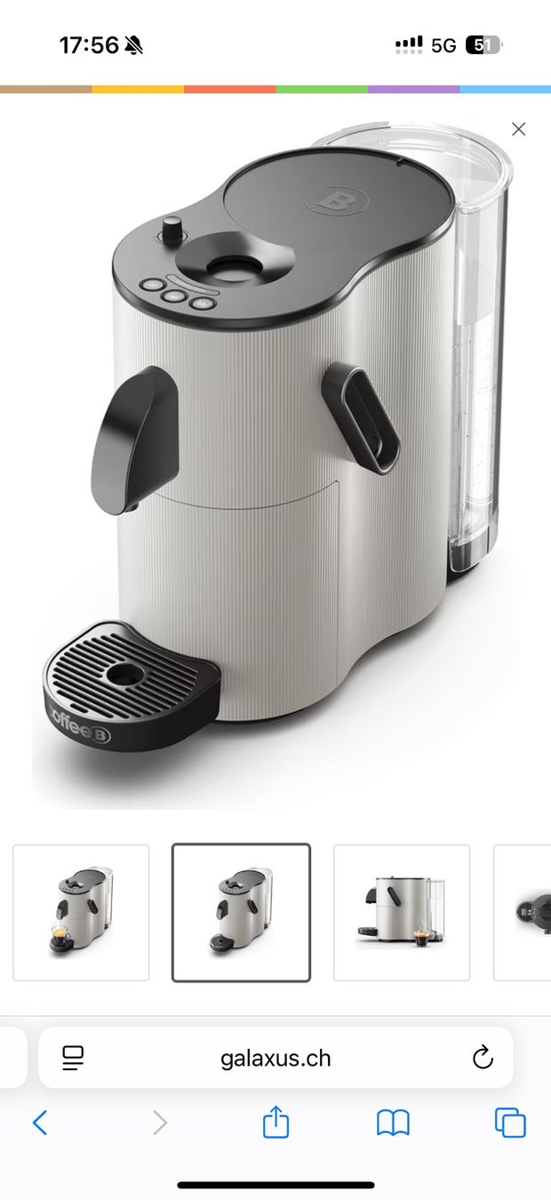 Coffee B Kaffeemaschinen & Espressomaschinen: Neu originalverpackte Coffe B Maschine, kompostierb. Kapseln – Neu und originalverpackt aus Jegenstorf von Mbeibelis 5