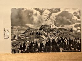 AK von Rigi Kulm mit Bahn