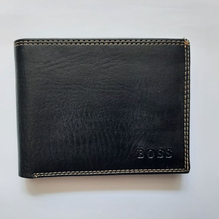 Portefeuille Porte-Cartes Hugo Boss En Cuir Noir - Neuf Avec Étiquettes - Fabriqué En Allemagne