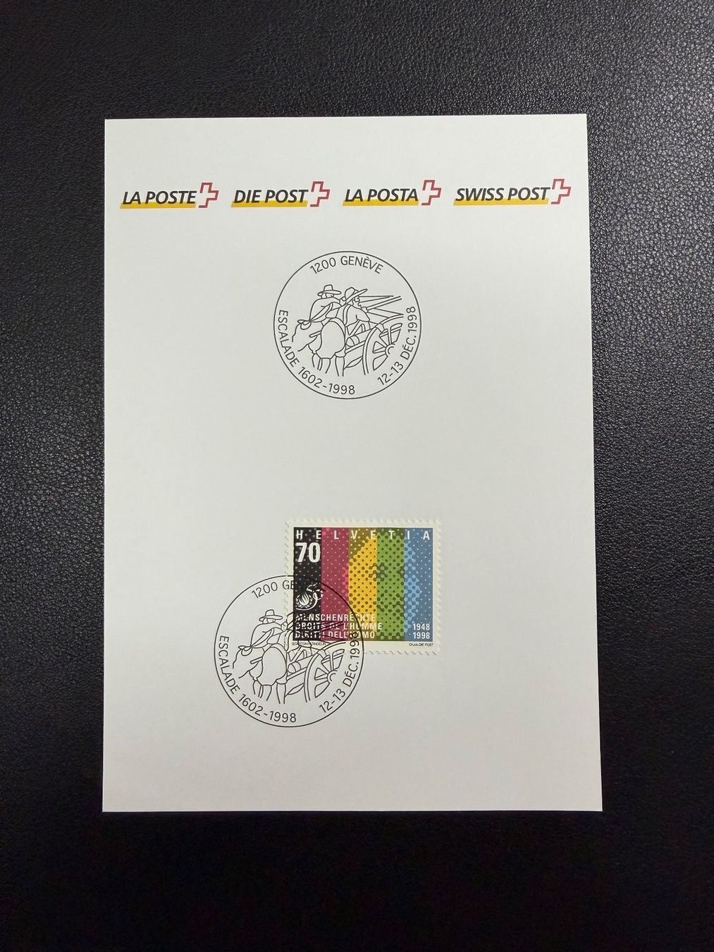 Stempel: Escalade Genf 1998 Sonderstempel – Gebraucht aus oberrüti von jeanmei