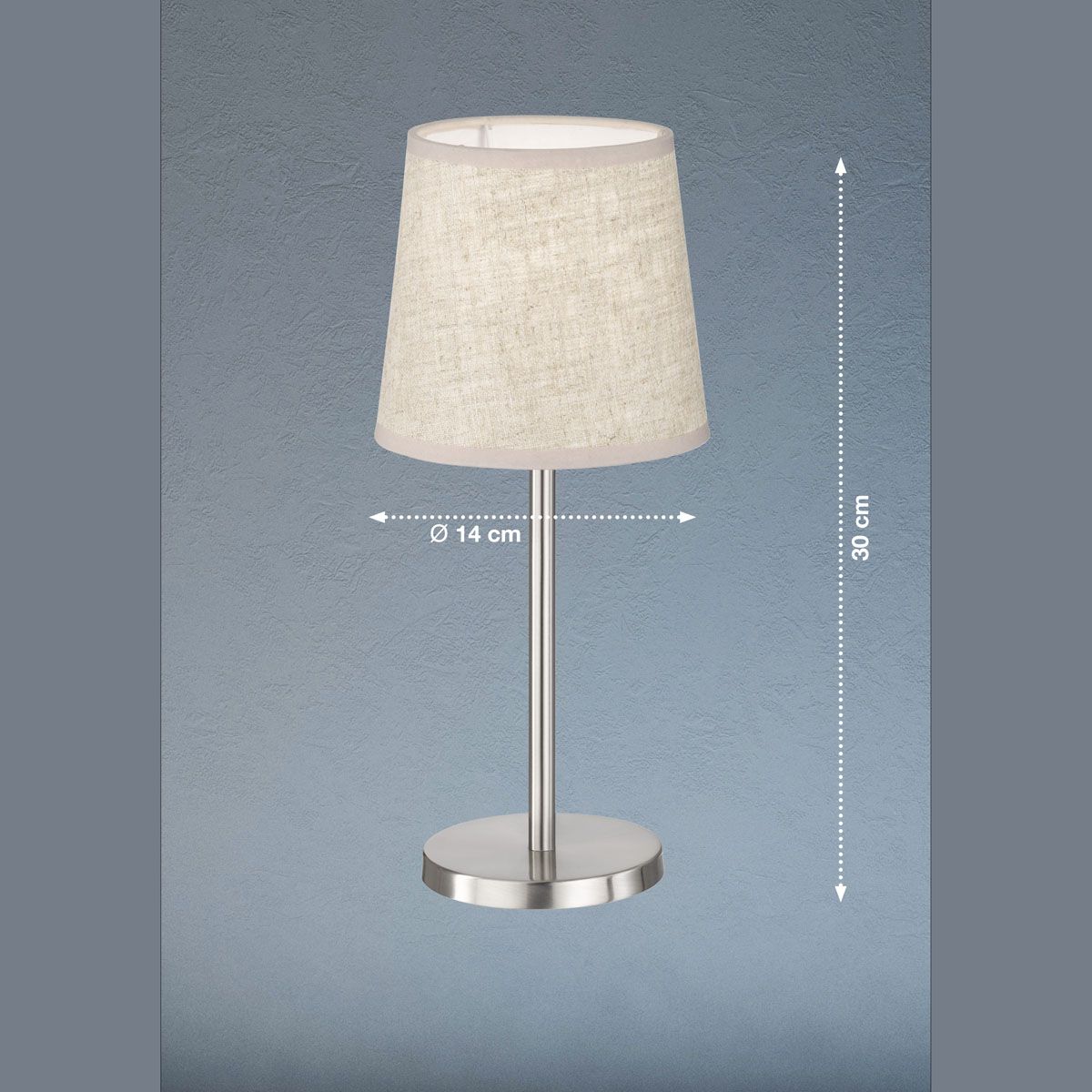 Lampade: Tischleuchte, Stoffschirm, 30 cm Höhe – Nuovo (secondo la descrizione) da Kreuzlingen venduto da Smart-Light 3
